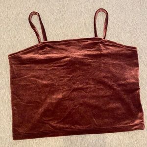 Forever 21 velour crop top